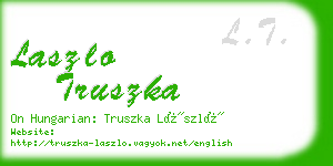 laszlo truszka business card